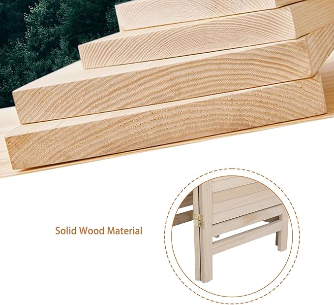 Bonnlo 6 Panels Wood Room Divider