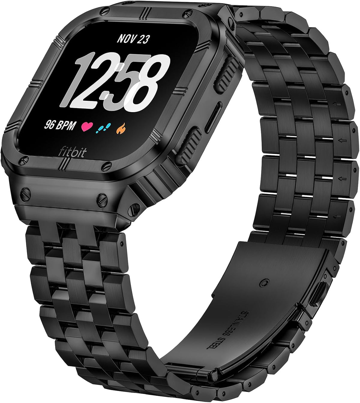SUPLINK Compatible with Fitbit Versa 4 Band/3/2/Versa Watch Bands Men