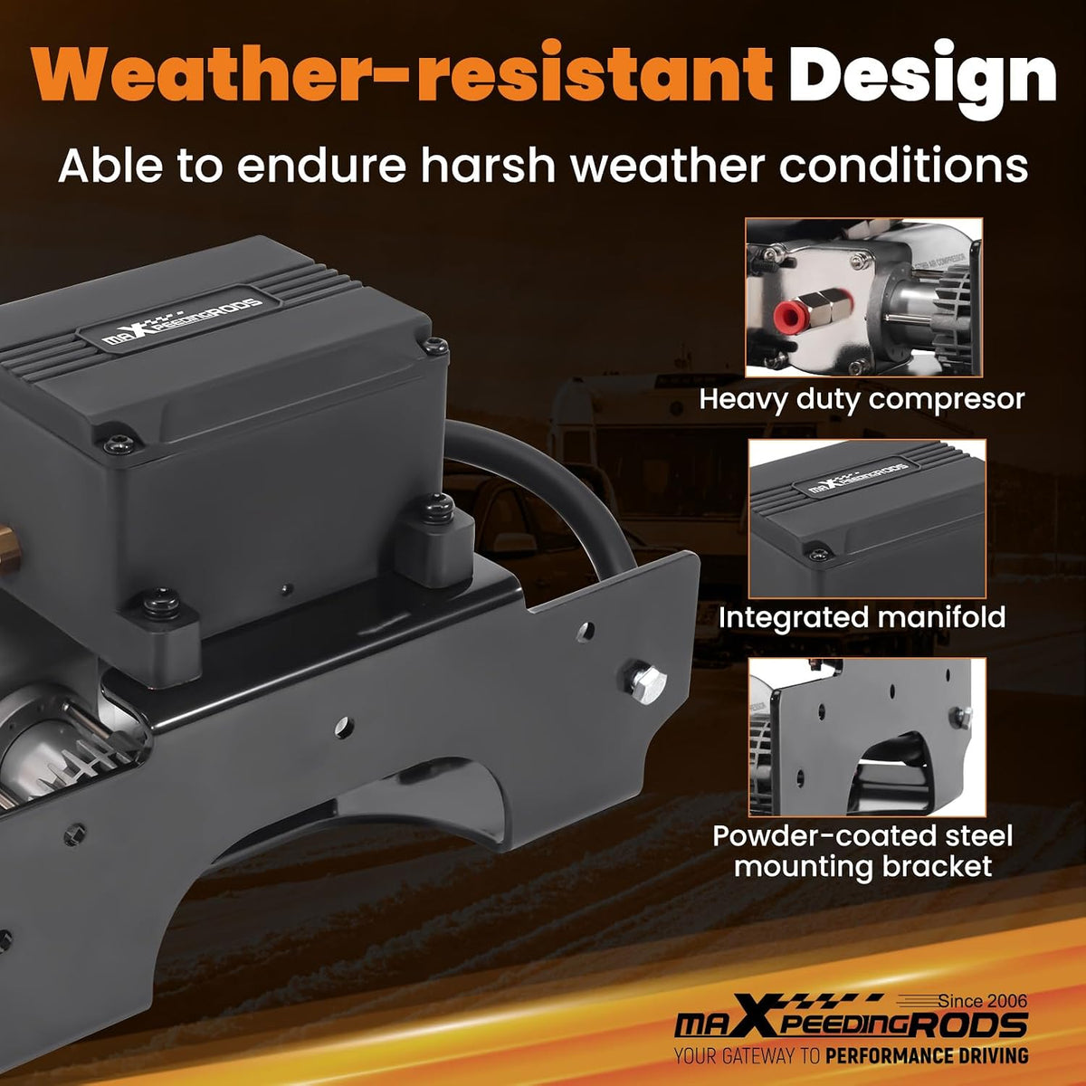 maXpeedingrods Wireless On Board Air Compressor System App & Remote Control