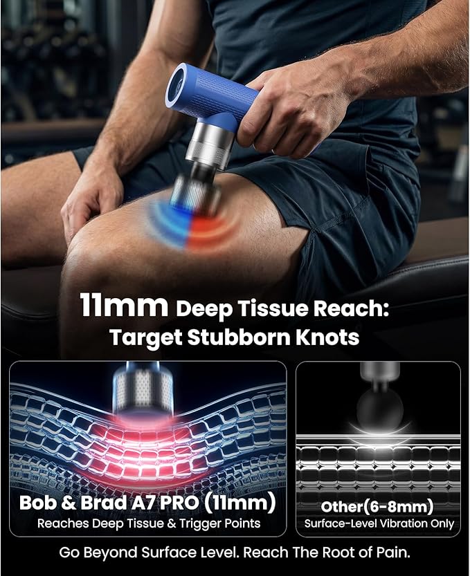 BOB AND BRAD A7 Pro Massage Gun - 11mm Deep Tissue