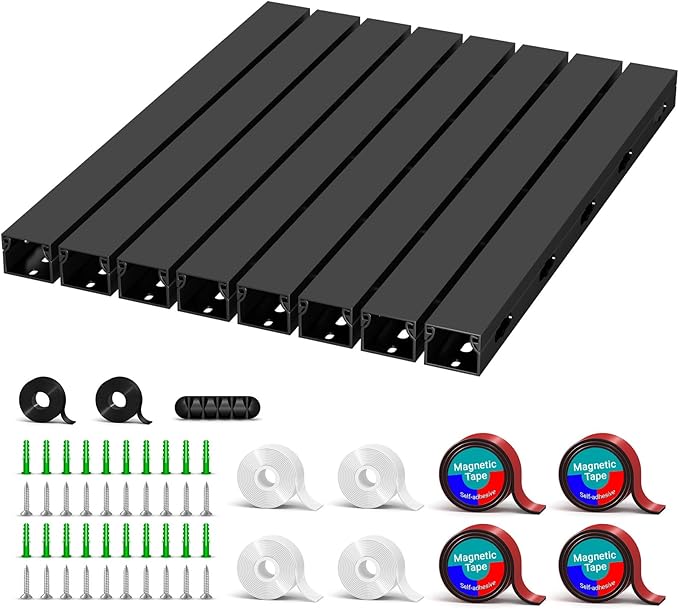 Cable Raceway - Magnetic Cable Management Under Desk (8PCS)