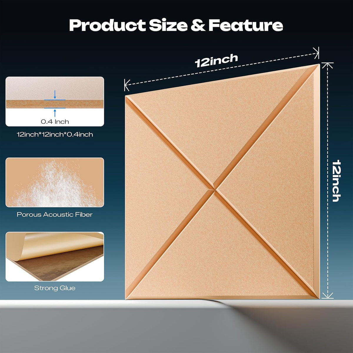 Sonicism 12 Pack X-Lined Acoustic Panels