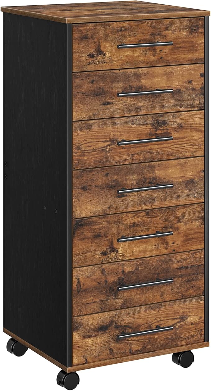 HOOBRO 7-Drawer File Cabinet, Wooden Office Cabinet