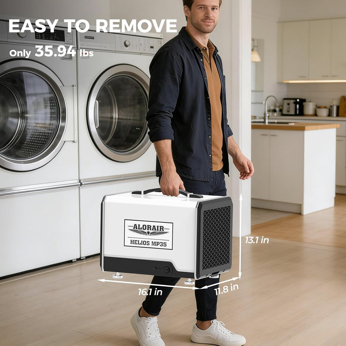 ALORAIR 70 Pints Crawl Space/Commercial Dehumidifier with Pump(Helios MP35)