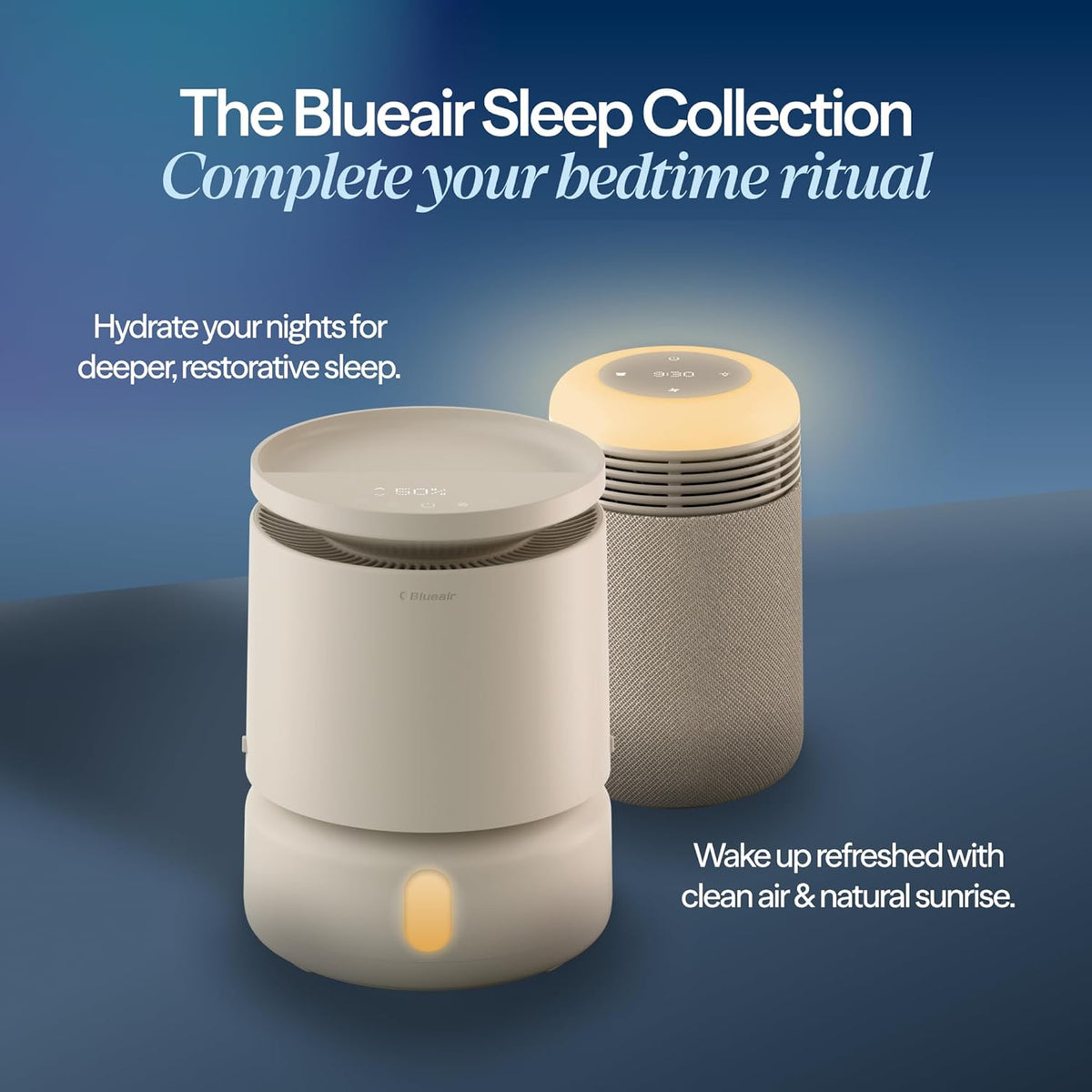 BLUEAIR 3.8L Top-Fill Humidifiers for Bedroom, 1 Gal, DreamWell H38i Beige