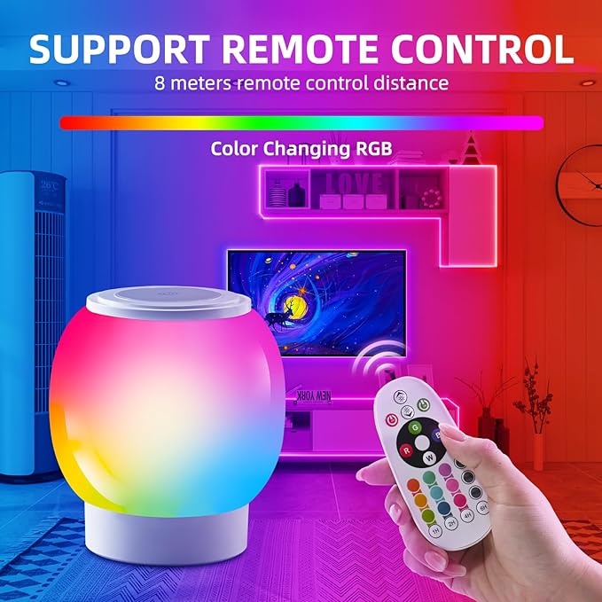 RGB ambient night light, Eye Caring, Stepless Dimming, Touch Night Lamp