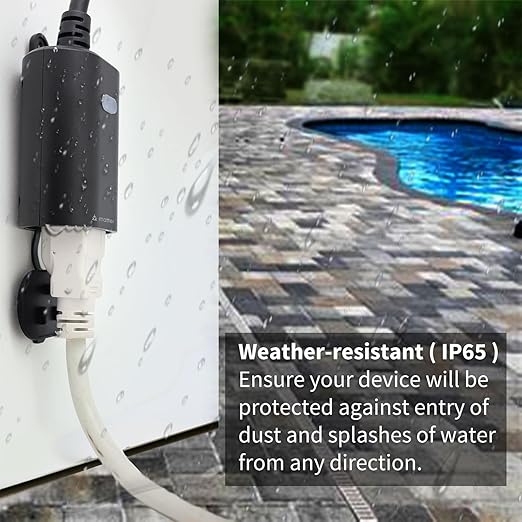 Minoston Outdoor Smart Plug, Matter Smart Plug, Smart Home Wi-Fi Outlet IP65 ...