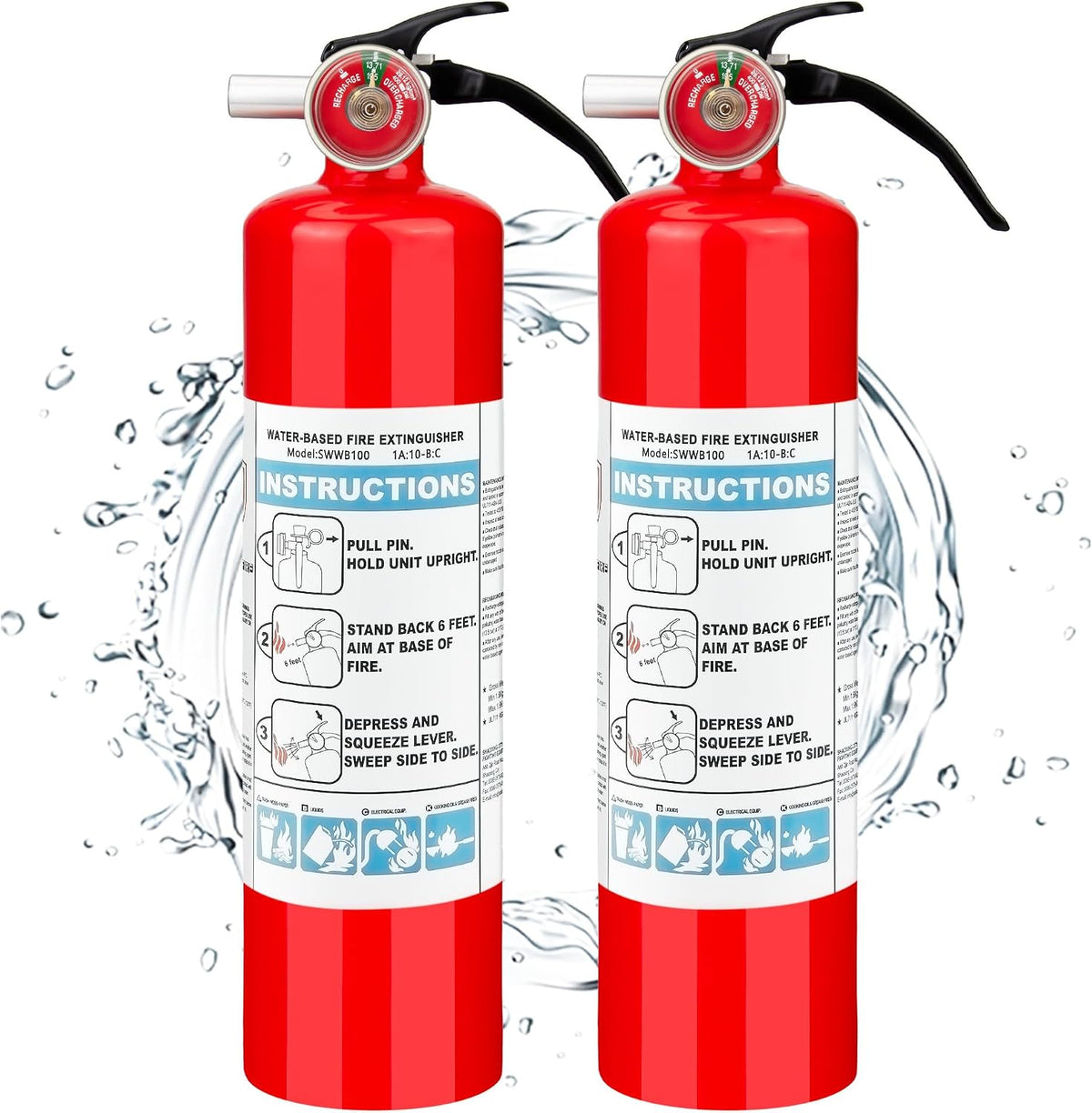 Safewayfire Fire Extinguisher for Home & Commercial Use, 2.5lb, 2-Pack