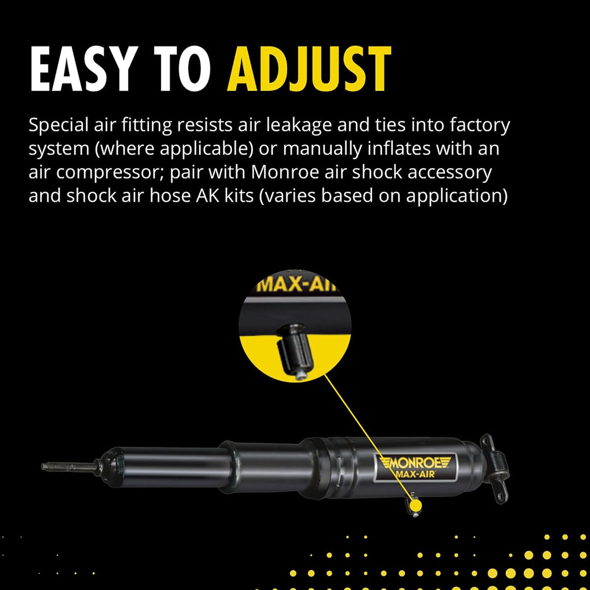 Monroe Max-Air MA785 Air Adjustable Air Shock Absorber Pack of 2 for Chevrole...