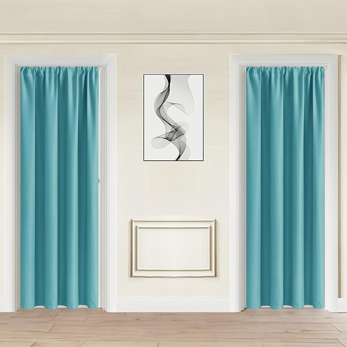 JIUZHEN 80 Inch Length Door Curtains (Set of 2)