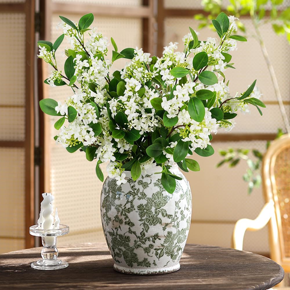 Melorca&Guilla Artificial Plants,6PCS 32" Green Faux Branches for Va...