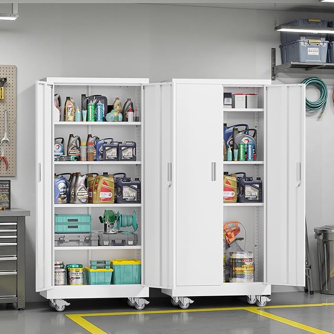 VINGLI Rolling Metal Storage Cabinet