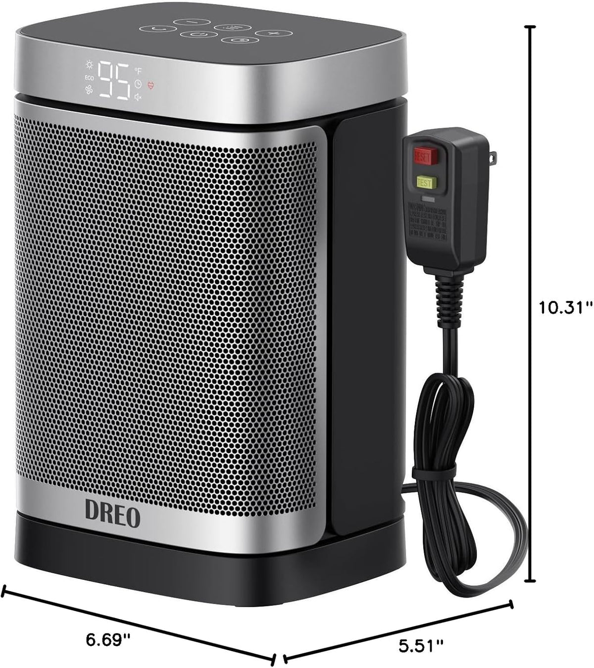 DREO Space Heater for Bathroom and Indoor, Safe and Quiet Portable Heater