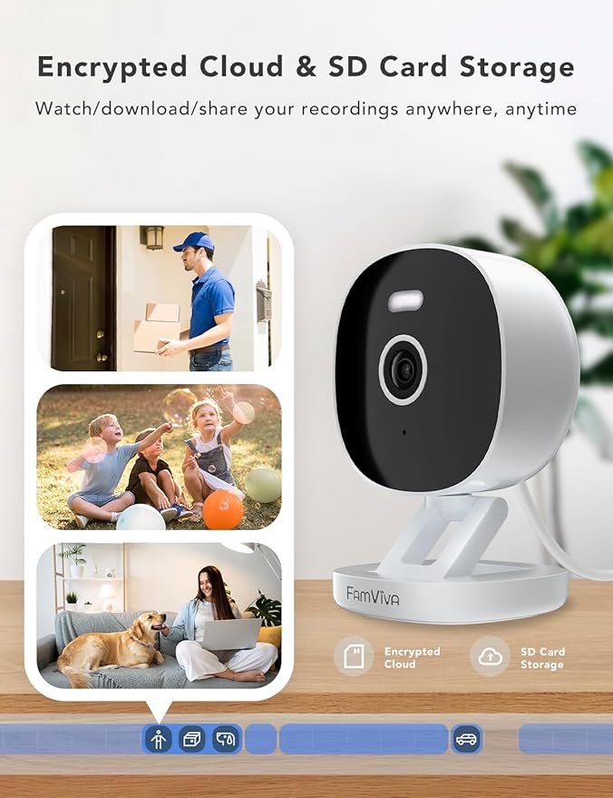2K Security Camera Wired, Outdoor/Indoor