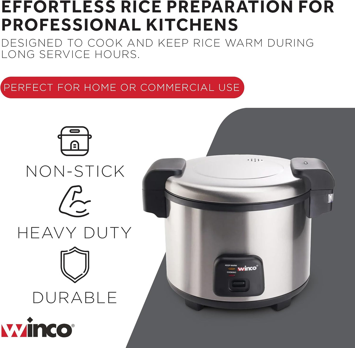 Winco Commercial-Grade Electric Rice Cooker