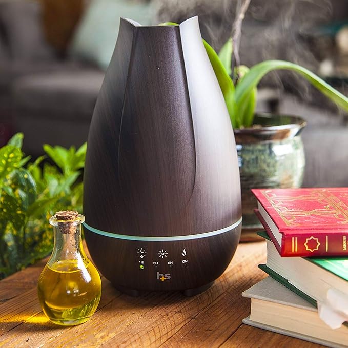 HealthSmart Essential Oil Diffuser, Cool Mist Humidifier and Aromatherapy (Pa...