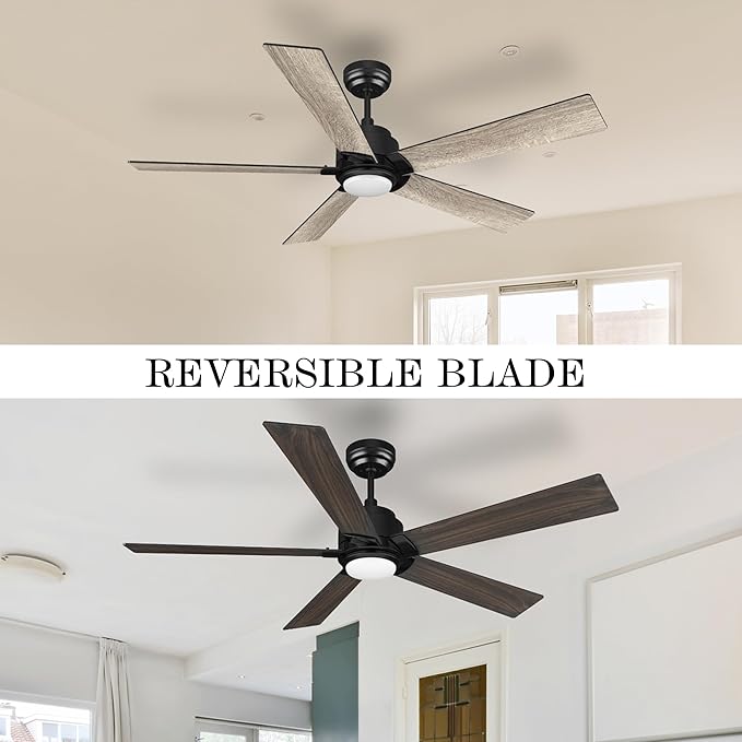 SMAAIR Smart Ceiling Fan with Light, 56inch Indoor and Outdoor ceiling fan with