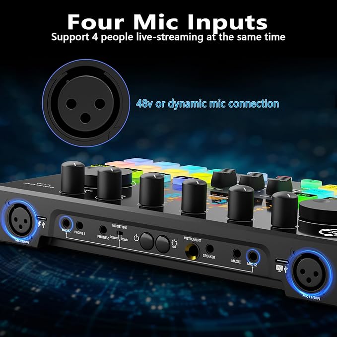 Podcast Equipment Bundle for 2, Audio Mixer