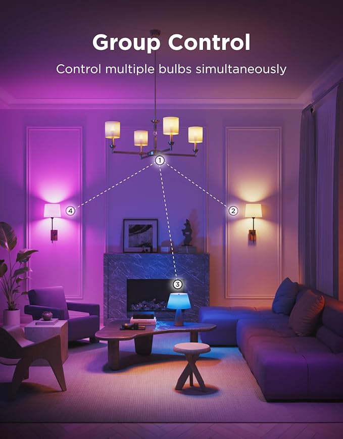 Govee E12 Led Bulb, Smart Light Bulbs Work (6 Pack)