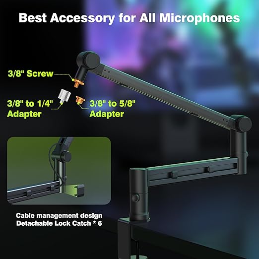 AA AUDIO ACCESSORY Low Profile Mic Boom Arm