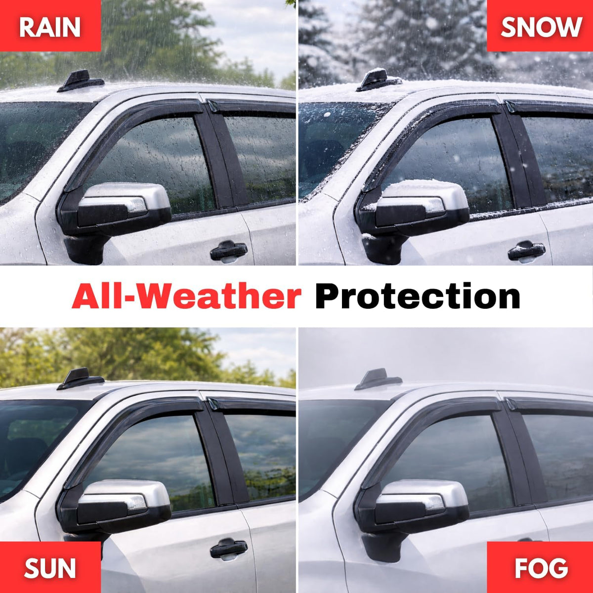 Rain Guards Window Visors for 2016-2021 Honda Civic Sedan