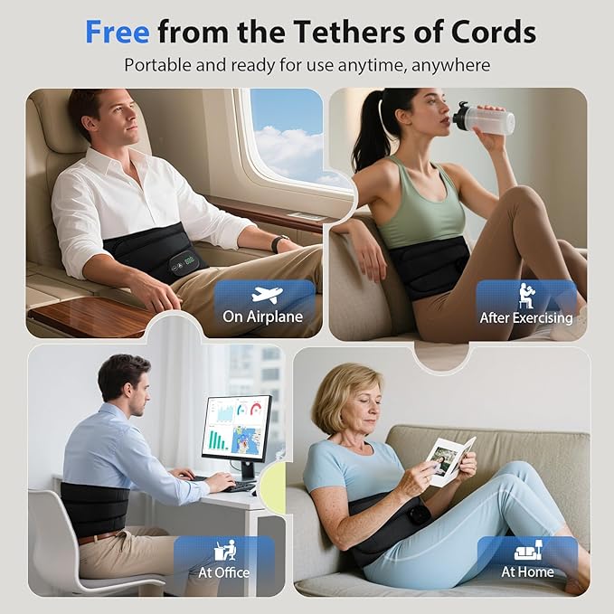 Lower Back Massager with Heat, Heating Pad