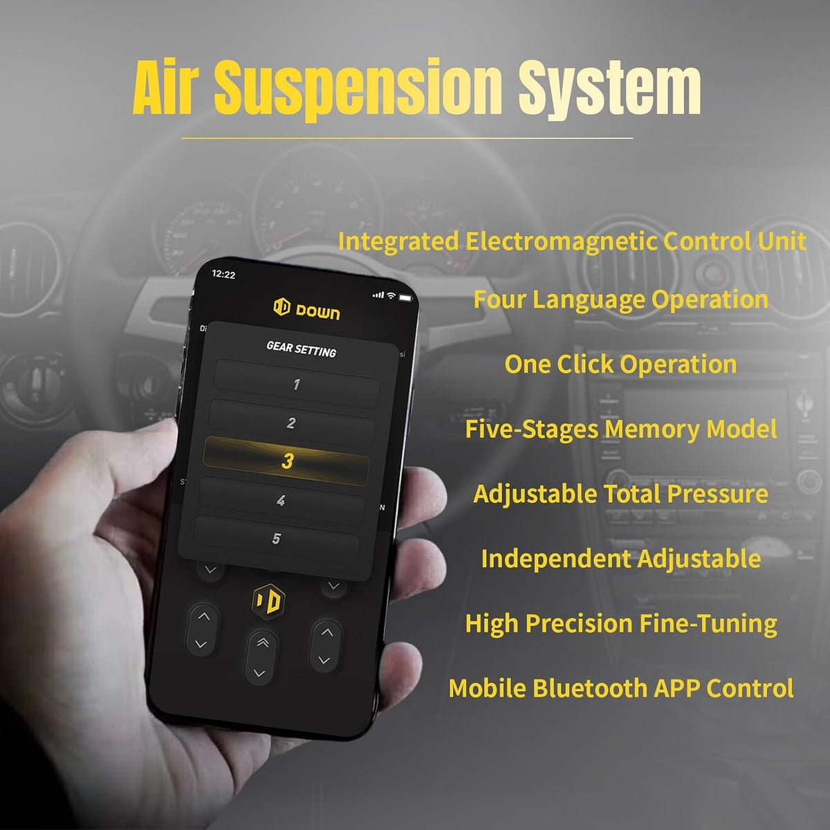 Air Management Top Grade Air Suspension System kit with Airlift Fitting Packs...
