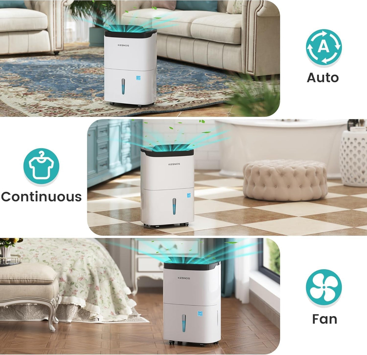 120 Pints Energy Star Dehumidifier for Basement, Self-Drying, 6,500 Sq. Ft.