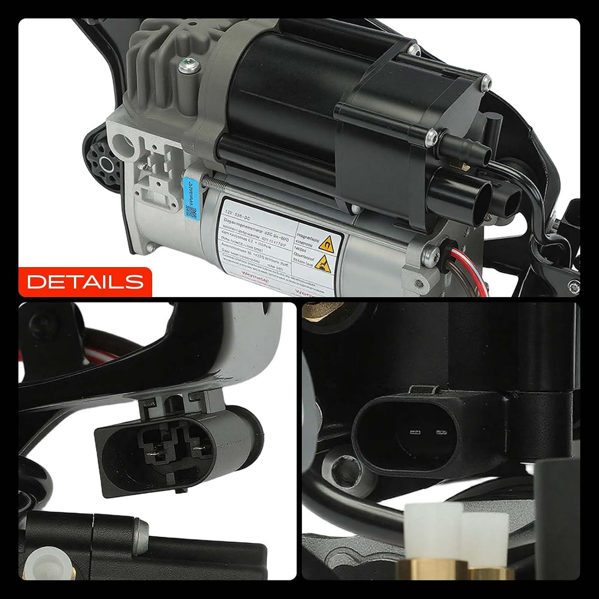 A-Premium Air Suspension Compressor Pump with Bracket Compatible with BMW