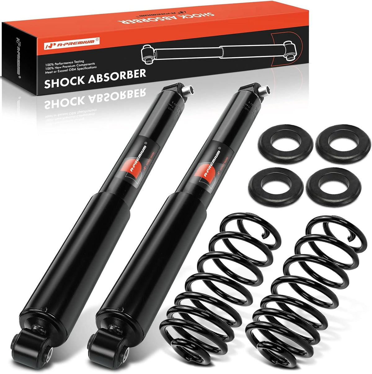 A-Premium Rear Air Spring to Coil Spring Conversion Kit, Set of 2