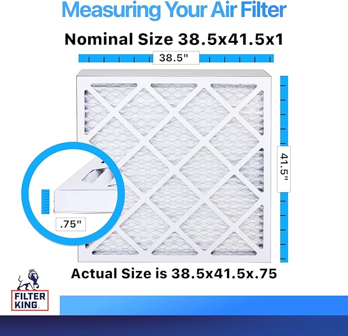 Filter King 38.5x41.5x1 Air Filter | 4-PACK | MERV 8 HVAC Pleated A/C Furnace