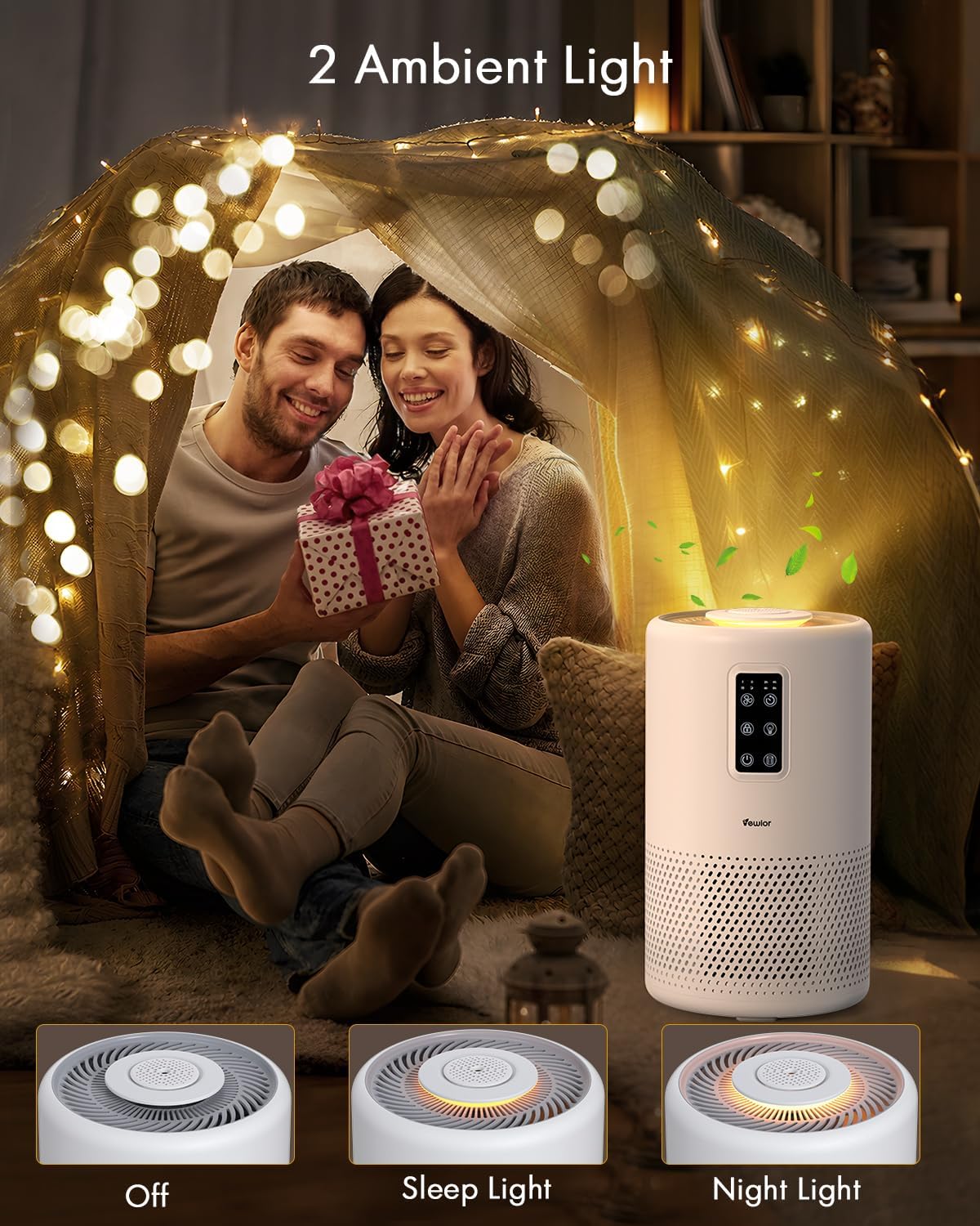 VEWIOR Air Purifiers for Bedroom Home Large Room Up to 1600ft²