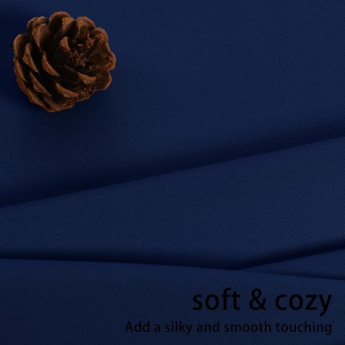 JIUZHEN Navy Blue Blackout Curtains