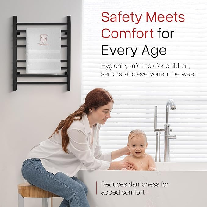 WarmlyYours Heated Towel Rack for Bathroom