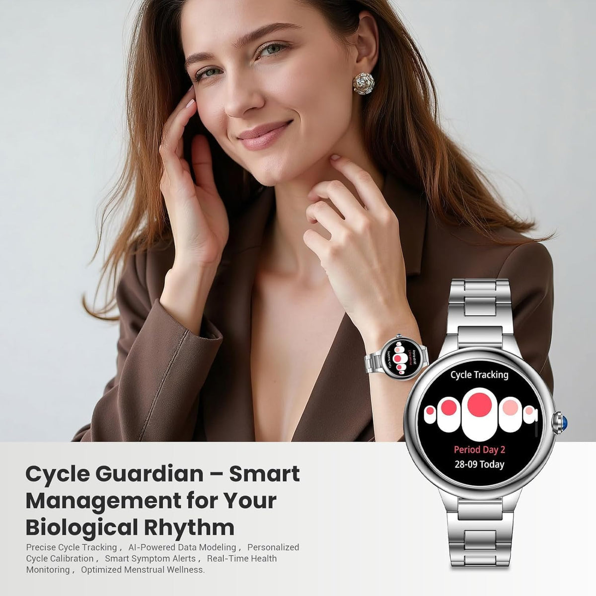 Luxury Smart Watches for Women, 1.19" AMOLED, DA GPT, Answer/Make Call