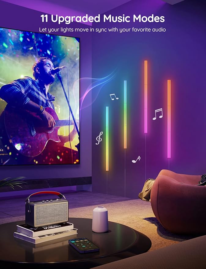 Govee Glide Wall Lights, RGBIC LED Light, Smart Gaming Light Compatible