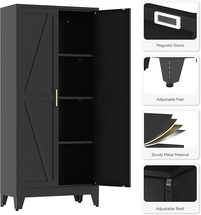 61" Tall Pantry Cabinet, Kitchen Pantry Storage Cabinets