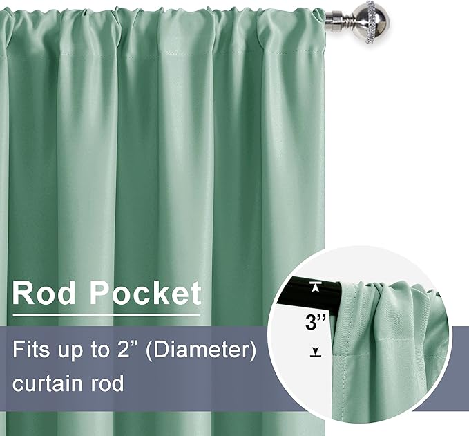 JIUZHEN Blackout Curtains for Bedroom