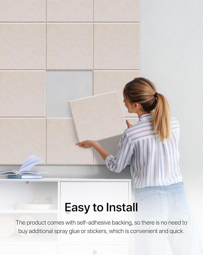 18 Pack Soundproof Wall Panels Self-Adhesive, Square Sound Proof Foam Panels
