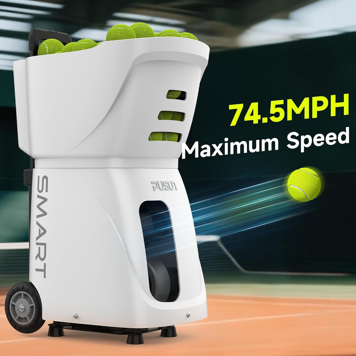 Tennis Ball Machine, PT-Smart Tennis Ball Machine with App/Remote/iWatch Cont...