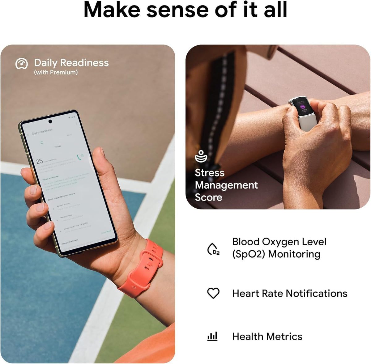 Fitbit Charge 6 Activity Tracker Heart Rate Monitoring, 7-Day Battery, Integr...