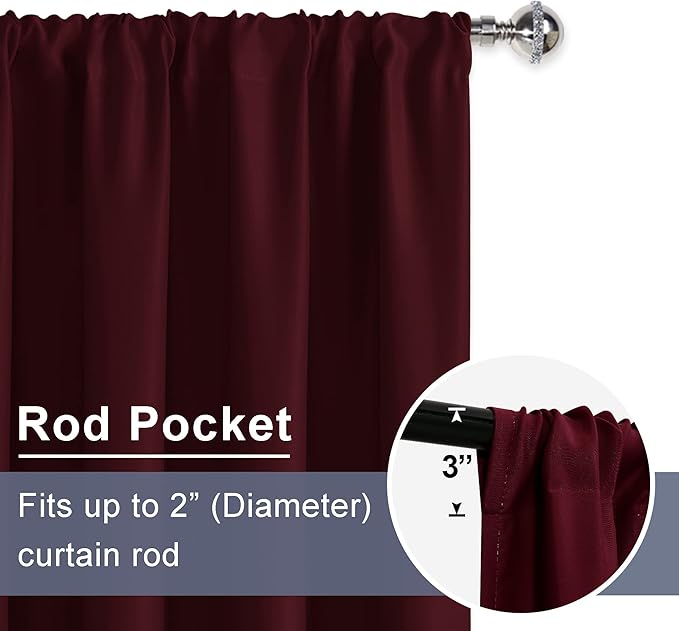 JIUZHEN Christmas Blackout Curtains