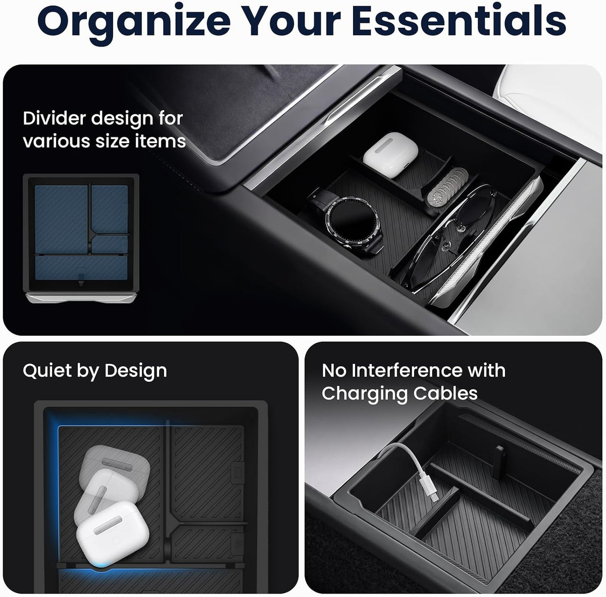 Tesla Model 3 9PCS Accessories Console Organizer 2024-2026 Highland