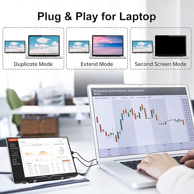 HAMTYSAN Raspberry Pi Screen, 7 Inch Portable Monitor External Display 800x480