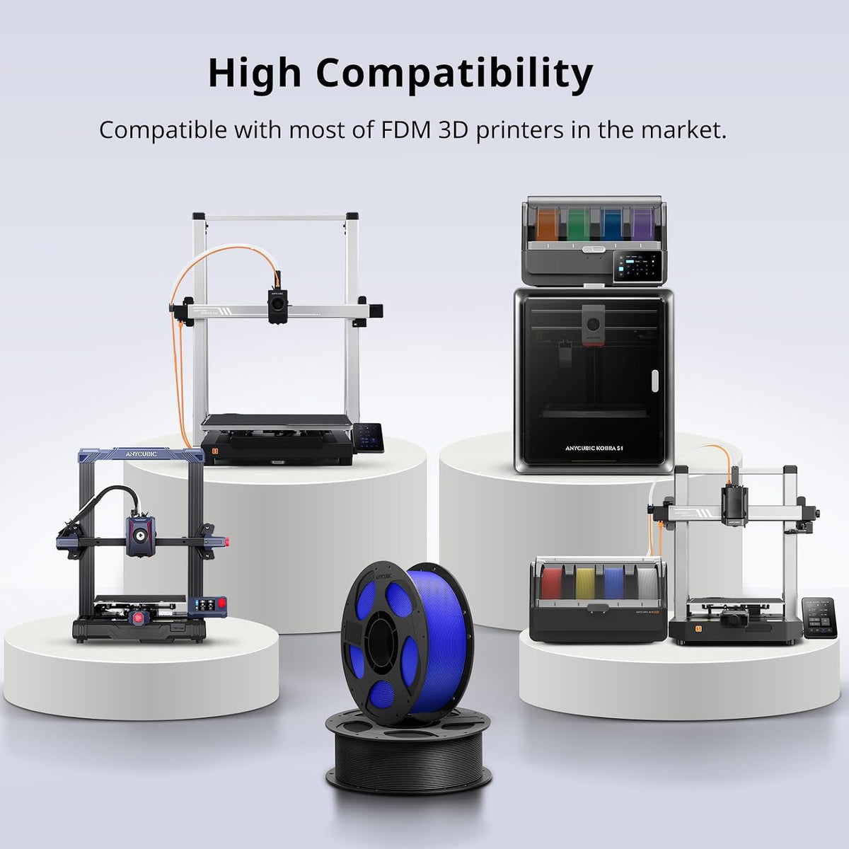 ANYCUBIC PLA Plus (PLA+), 3D Printer Filament 1.75mm Bundle, High Toughness, ...