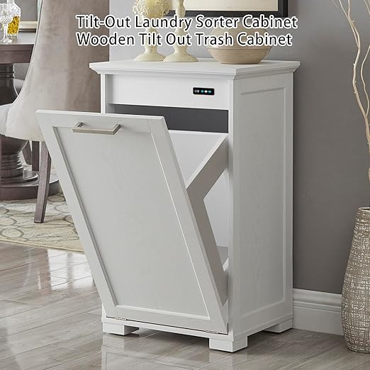 OLD CAPTAIN Tilt-Out Laundry Sorter Cabinet/Wooden Tilt Out Trash Cabinet