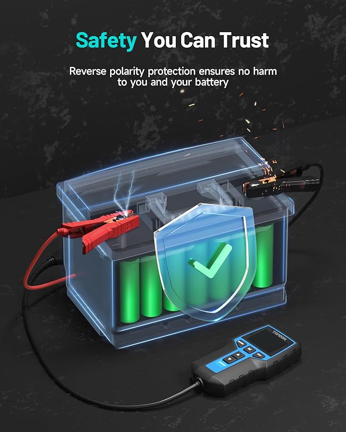 Car Battery Tester 24V 12V Load Tester, TOPDON BT200 100-2000CCA Automotive