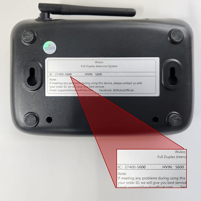 Hands-Free Intercoms Wireless for Home Business, Wuloo Upgrade Two Way Audio