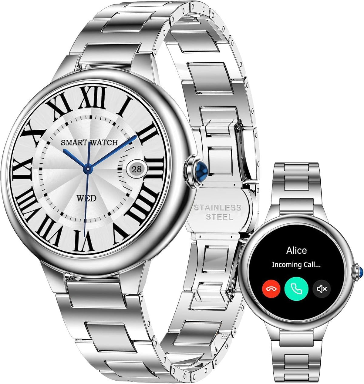 Luxury Smart Watches for Women, 1.19" AMOLED, DA GPT, Answer/Make Call