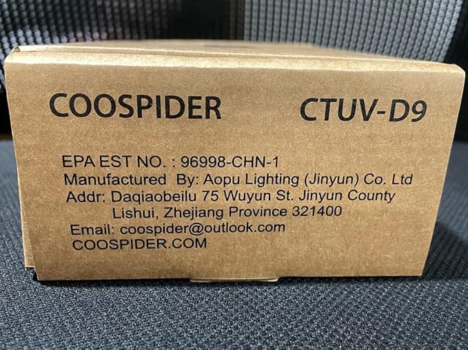 COOSPIDER 9W HVAC UV Light Lamp, Air Purifier